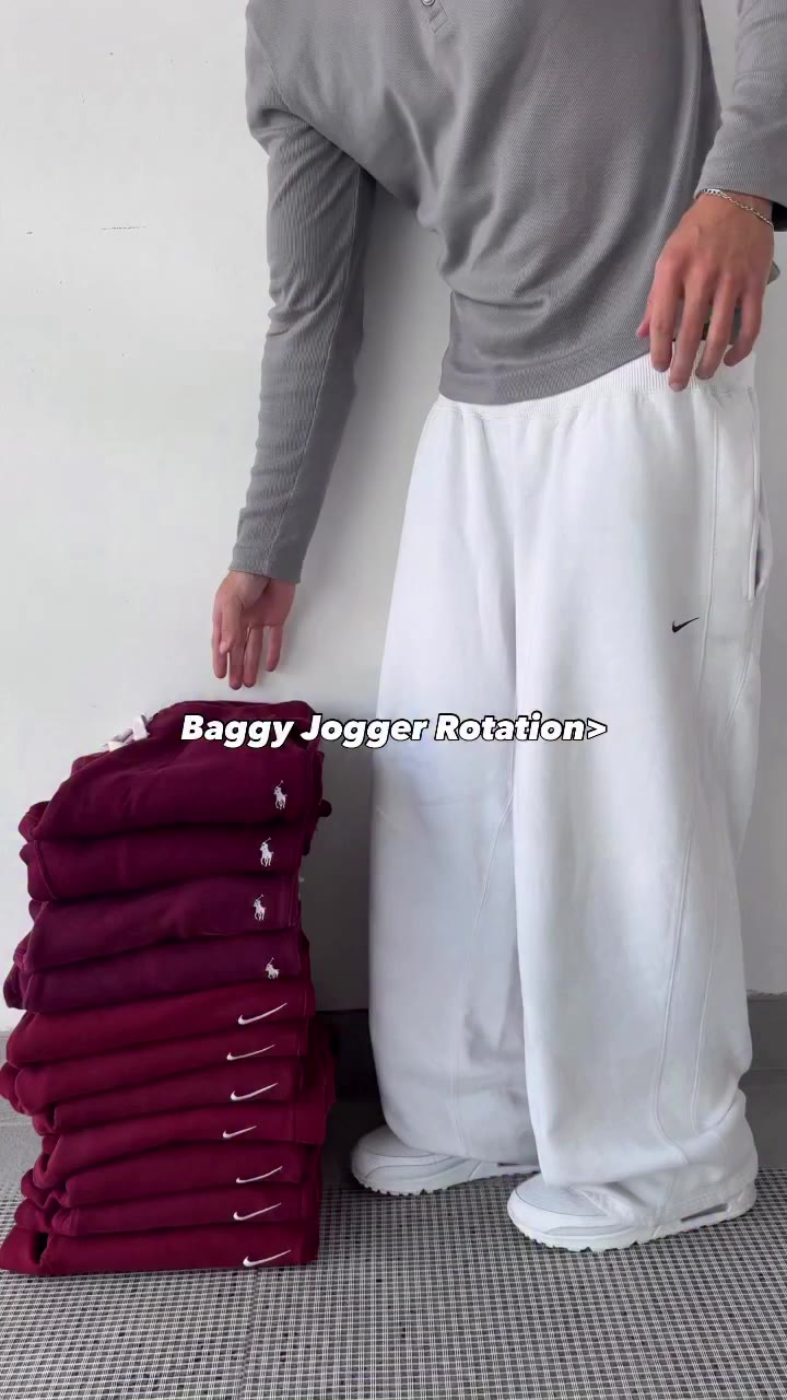 Red Baggy Jogger Rotation!💯 #vintage #jogger #streetwear #nike