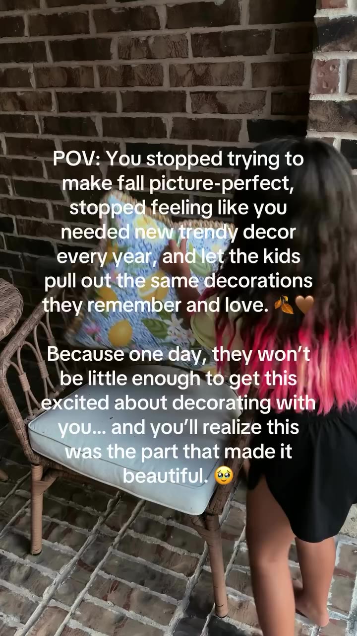 Turns out, the magic was never in the decor. It was them. 🥹🍂🤎 #momlife…
