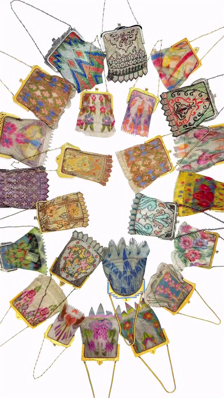 NEW ONLINE ✨An amazing collection of Whiting & Davis metal mesh bags from the…