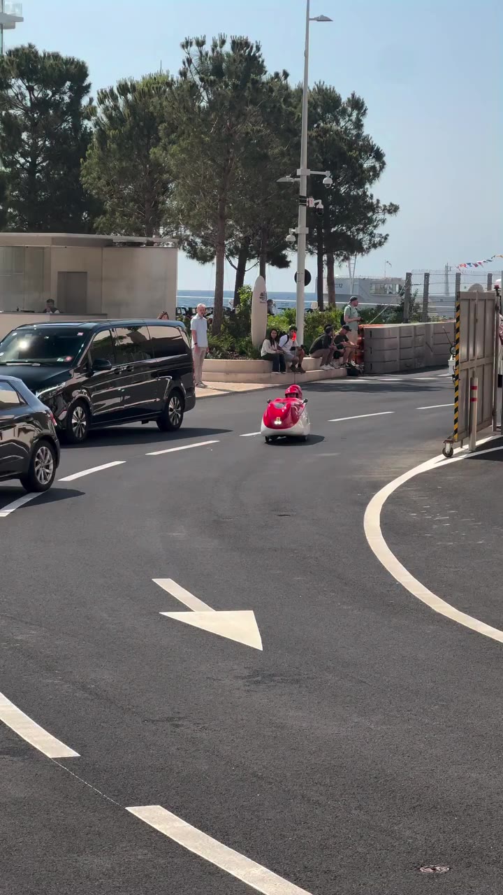 World’s smallest Ferrari in Monaco! #ferrari #hypercars #monacoyachtshow…