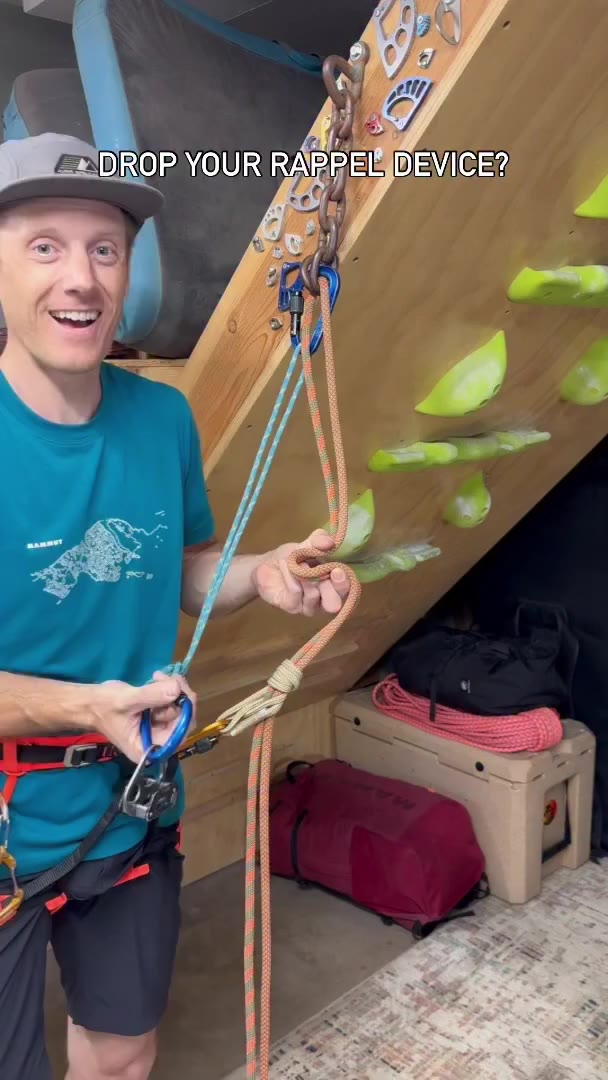 Dropping your rappel device can happen to the best of us 🤷 While good habits…