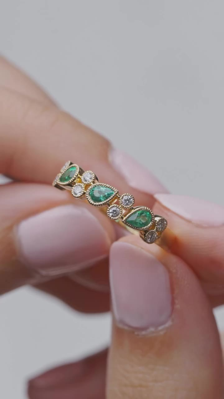 Blue, green or all-out sparkle? 💎 The same elegant design, three completely…
