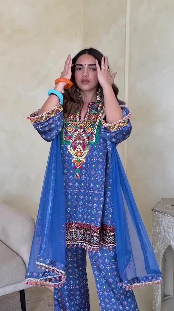Shades of blue 🧿where tradition meets little sparkle 🧿DM us or WhatsApp (+91…