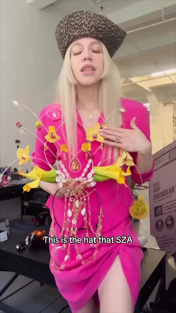 PART 2 💐⚠️ BTS making SZAs Bode Met Gala Hat @rilarusa @nikkifinaa