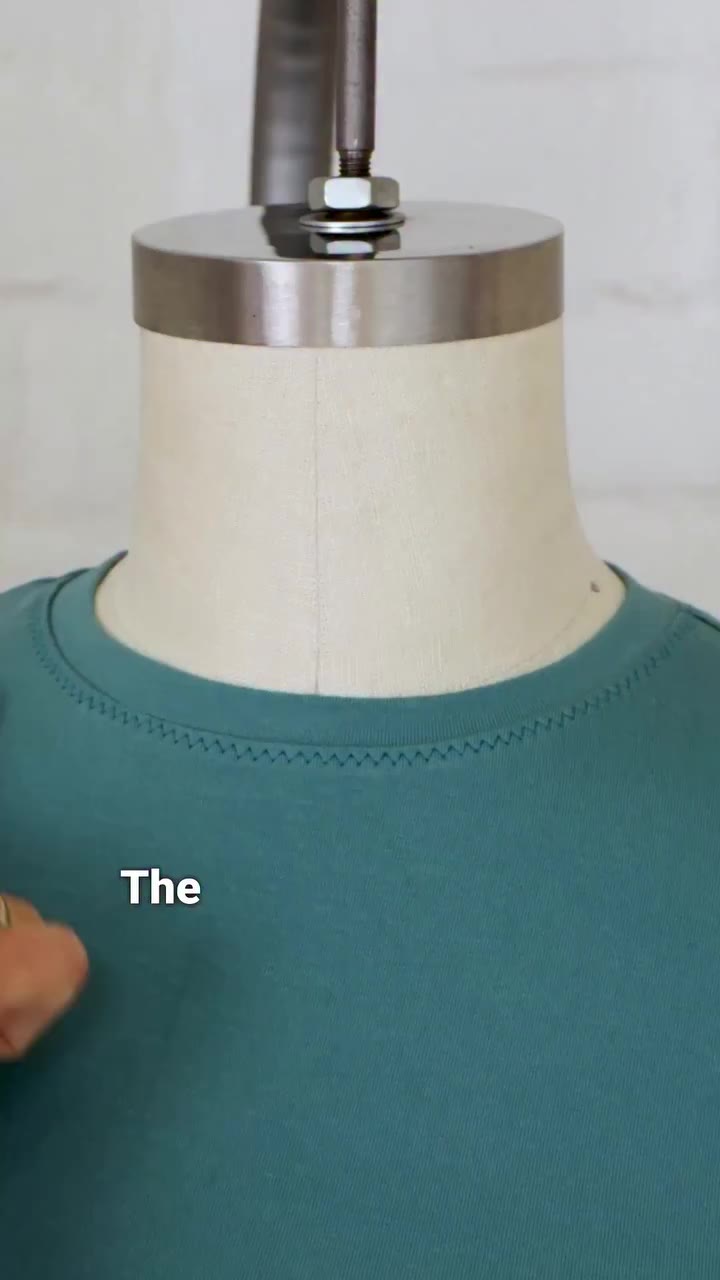 Don't stretch your neckband as you sew! Stretch the band as you pin instead…