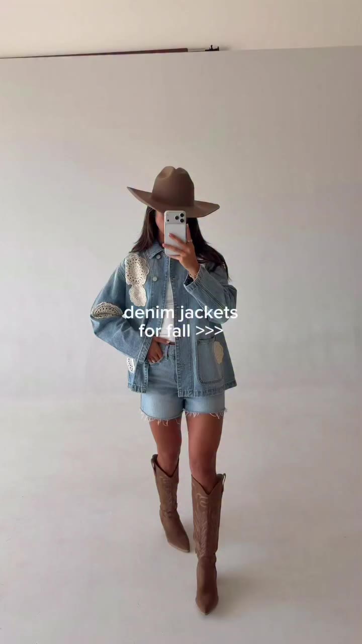 turning the page from summer to fall in the cutest denim jacket🍂✨ tap to shop…