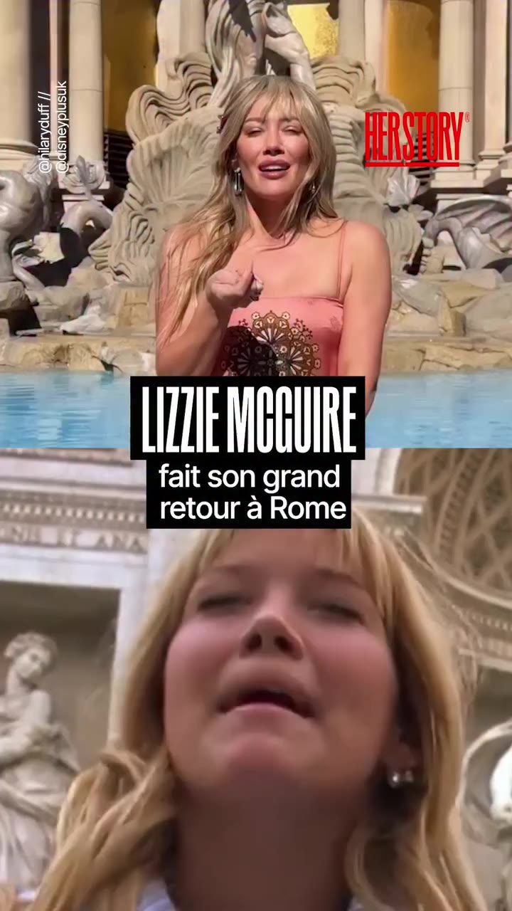23 ans après Lizzie McGuire, le film, @hilaryduff a rejoué la scène culte de…