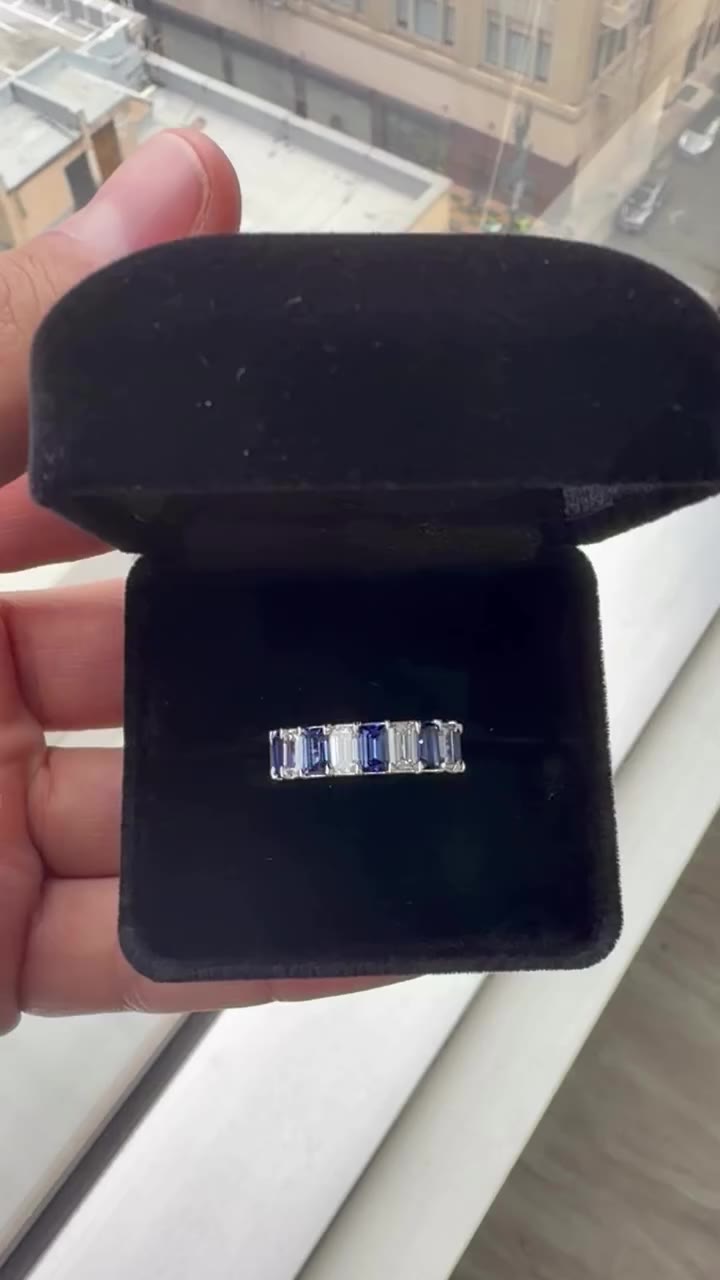 Eternity bands can be made with a colored gemstone of your choice! Rubies…