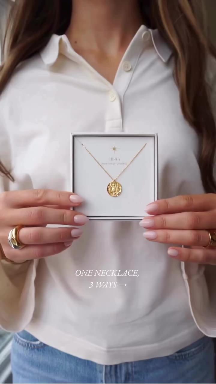 Your zodiac necklace, styled 3 ways. From solo to stacked with sparkle — save…