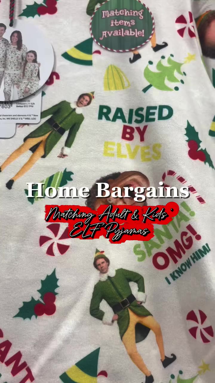 @homebargains Adults & Kids Matching ‘ELF’ Christmas Pyjamas 🎄 🧝…