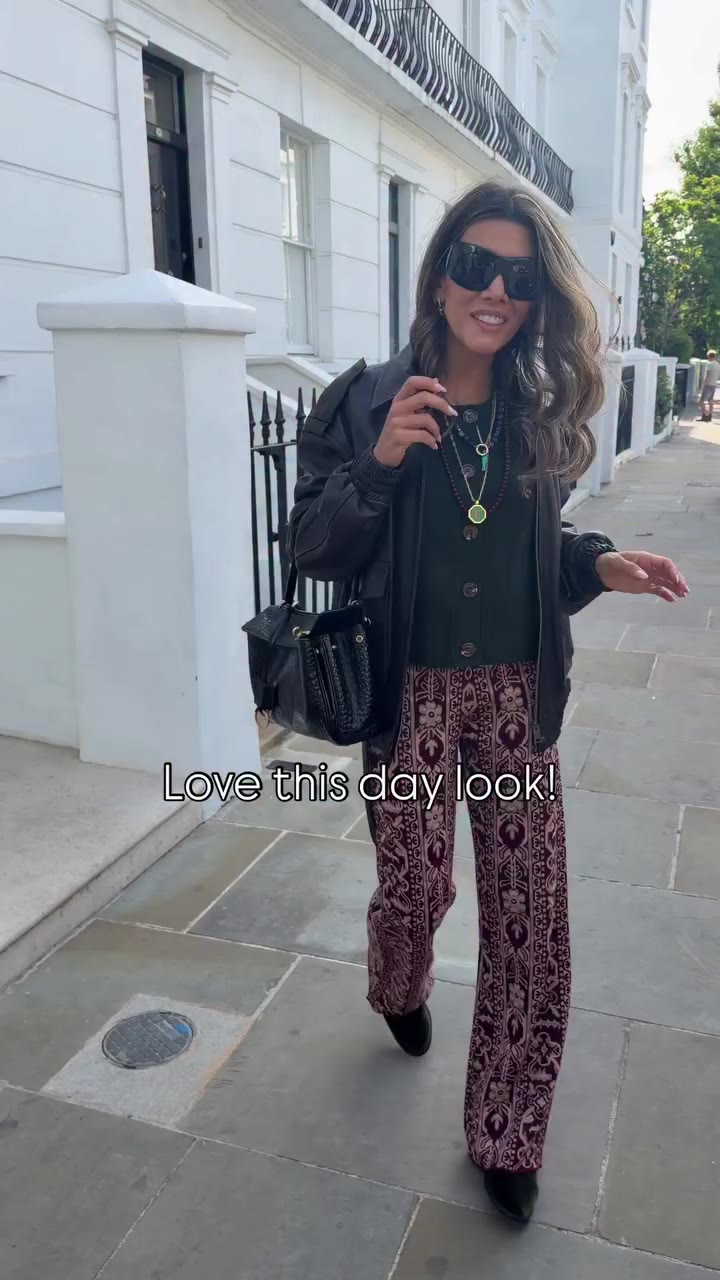 What do we think of patterned trousers paired with leather? I love the…