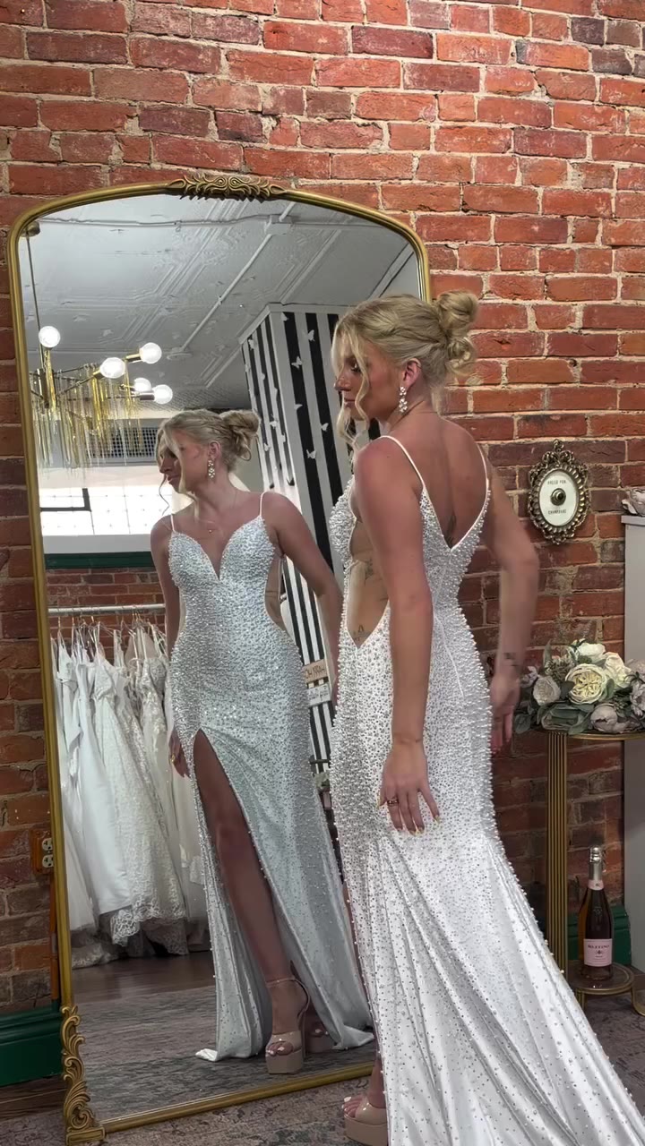 elegance in white🤍 👑: @kaitlindunn_ 👗: @ashleylauren #prom #prom2026 #dress…