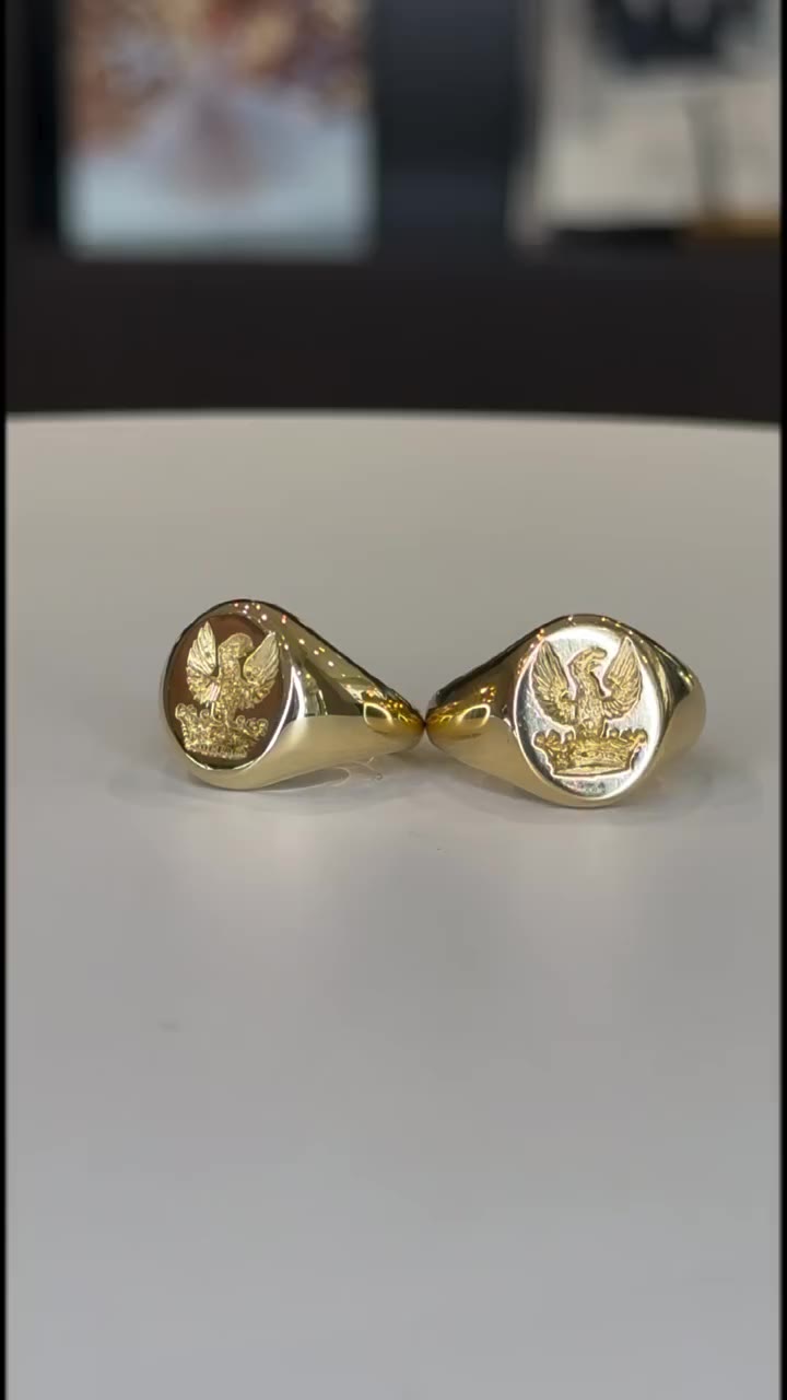 One Signet Ring is the original. The other is a duplicate made by GNAT Jewelry…