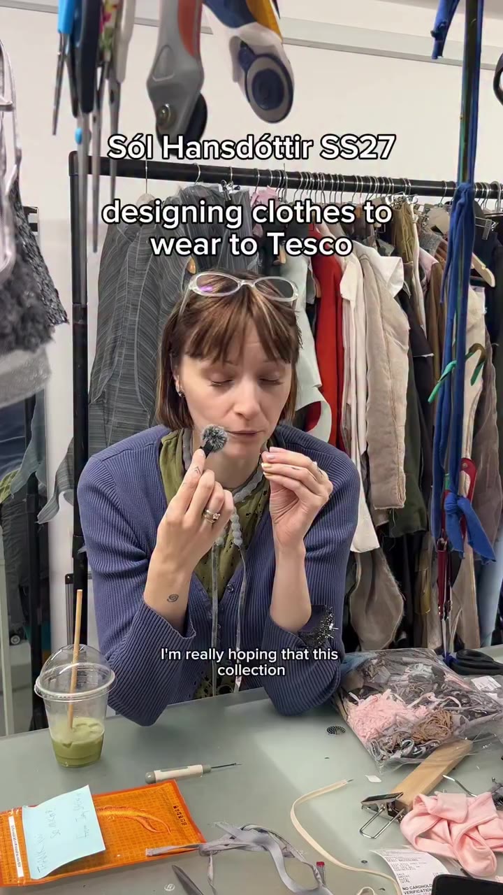 @solhansdottir just wants to dress you for Tesco ‼️ #lfw #ss27 #londondesigner…