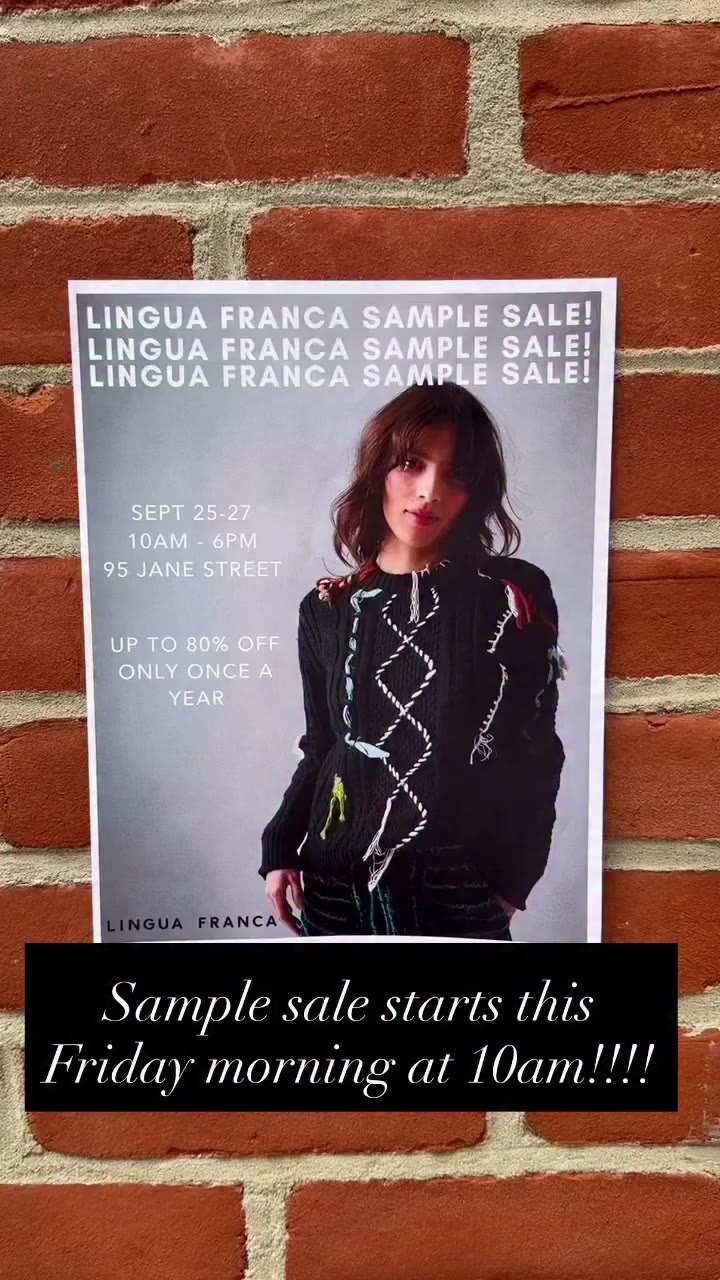 Our once a year, in person sample sale starts this Friday at 10am! Come meet…