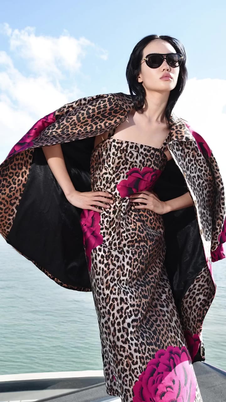 BOLDLY YOU coat ✨ Luxurious jacquard, a vibrant placement print and feminine…