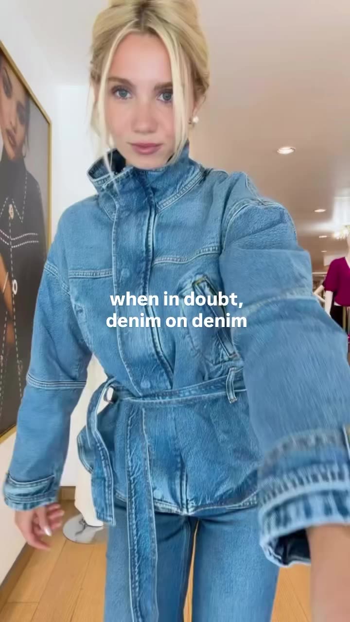 the easiest outfit formula: denim + more denim 🤍 @abbygendell