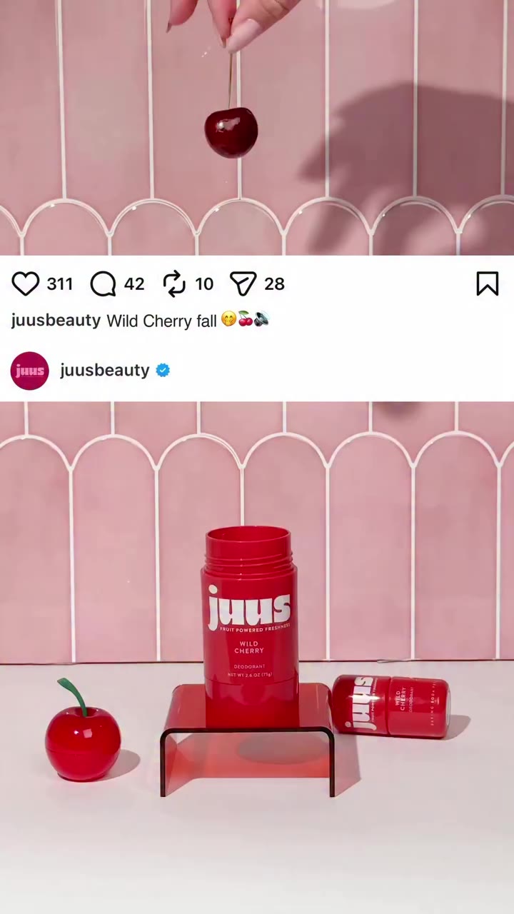 Scent so juicy you can basically smell it through the screen 📺🍒 #deodorant…
