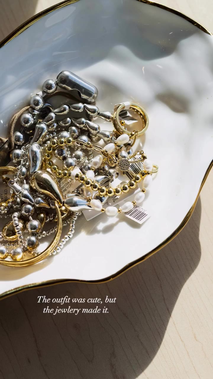 The outfit was cute… but the jewelry made it. ✨ Stack it. Layer it. Mix your…
