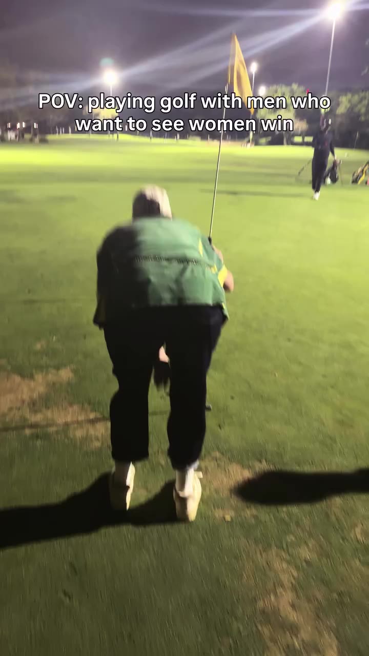 Wait for it 😂🥰 I made par for the team baby!! Playing scramble ⛳️ Surround…