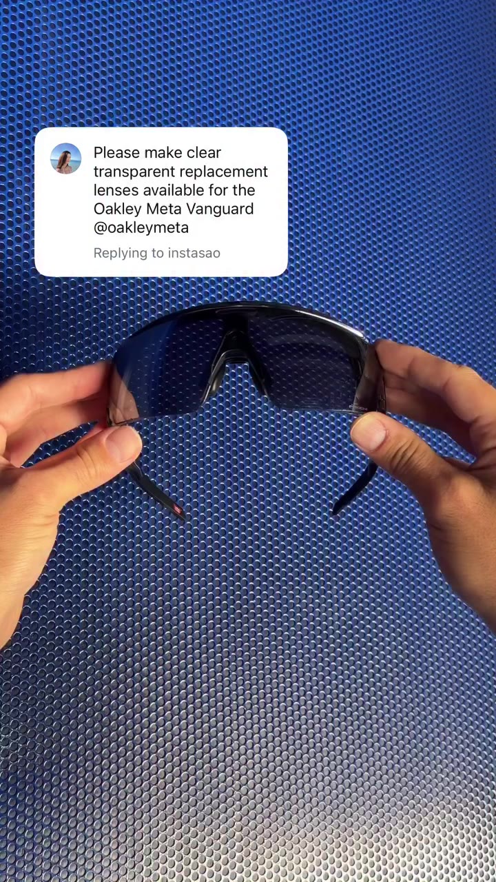 Just dropped: a clear lens for Oakley Meta Vanguard. #MetaConnect