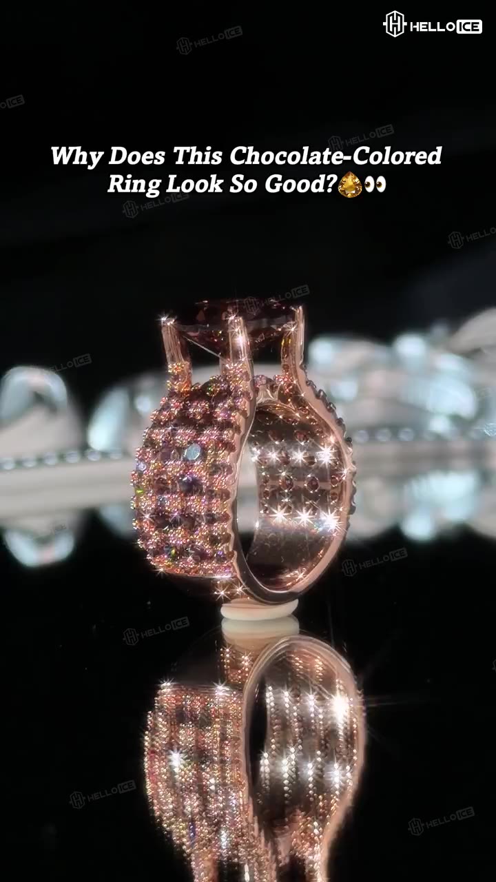 Radiant beauty, rich champagne sparkle—make your statement ring moment shine…