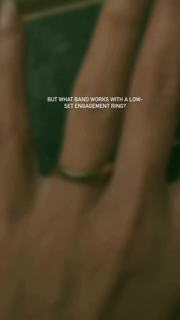 Hands down the perfect contoured gold band for every low set engagement ring…