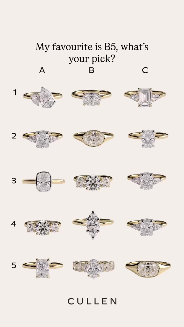 Hard to choose just one…🤍✨ What’s your pick? #engagementrings #diamondrings…