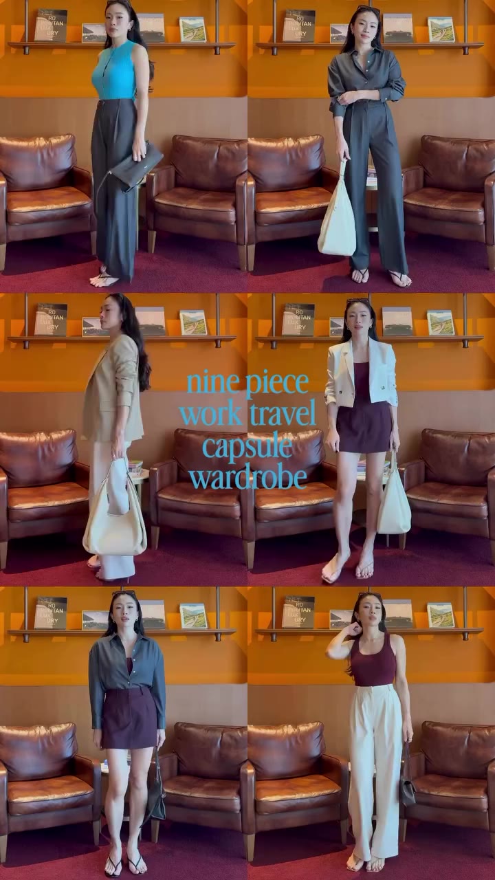 nine pieces, countless of ways to style them for work or play…