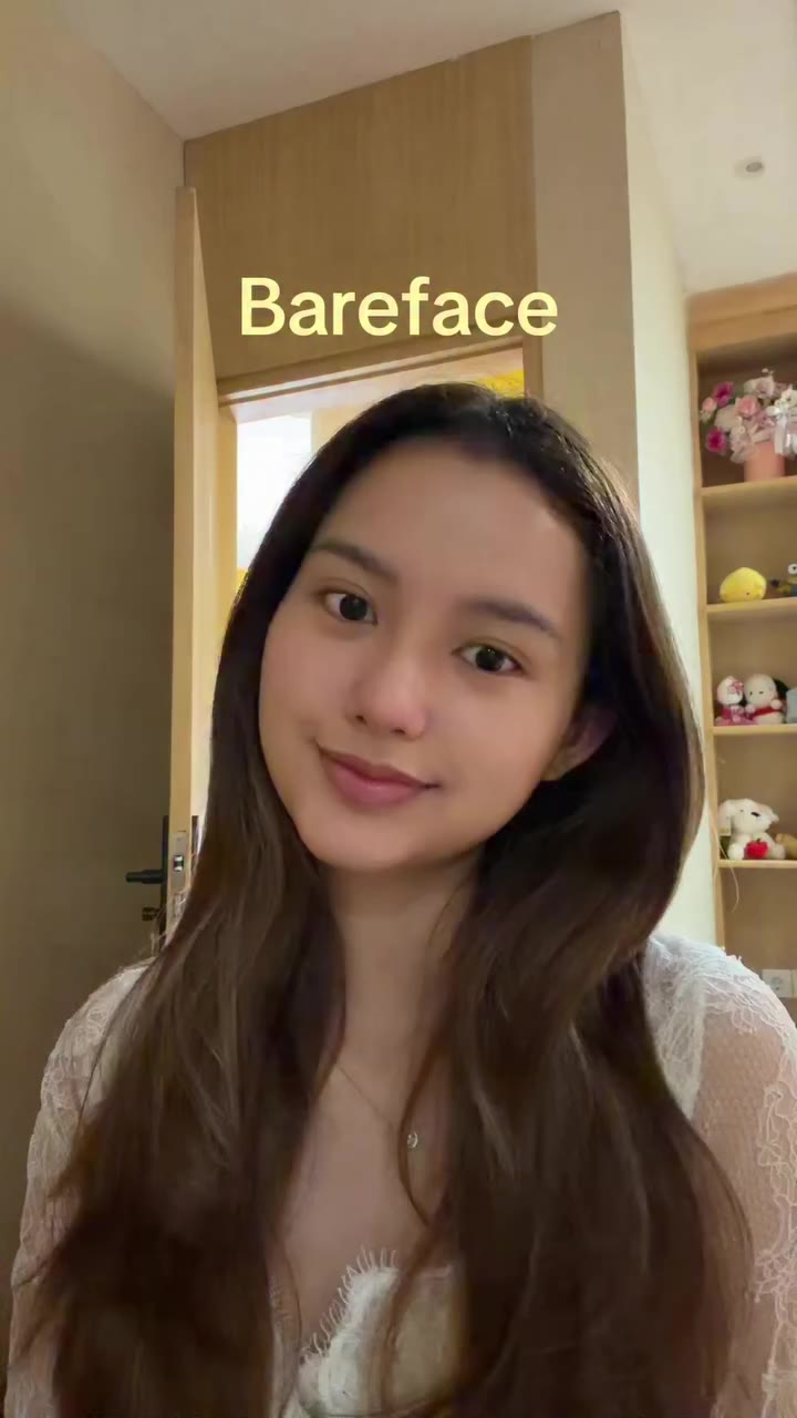 bareface —> makeup —> hair —> outfit