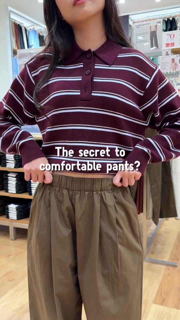 The secret to comfortable bottoms? 👀 Easy Pants with an adjustable waistband…