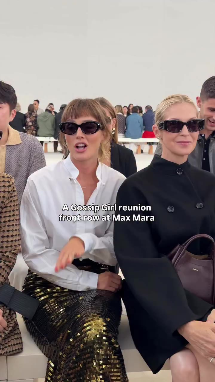 Blair Waldorf and Lily van der Woodsen meet at the @maxmara show…xoxo 📷…