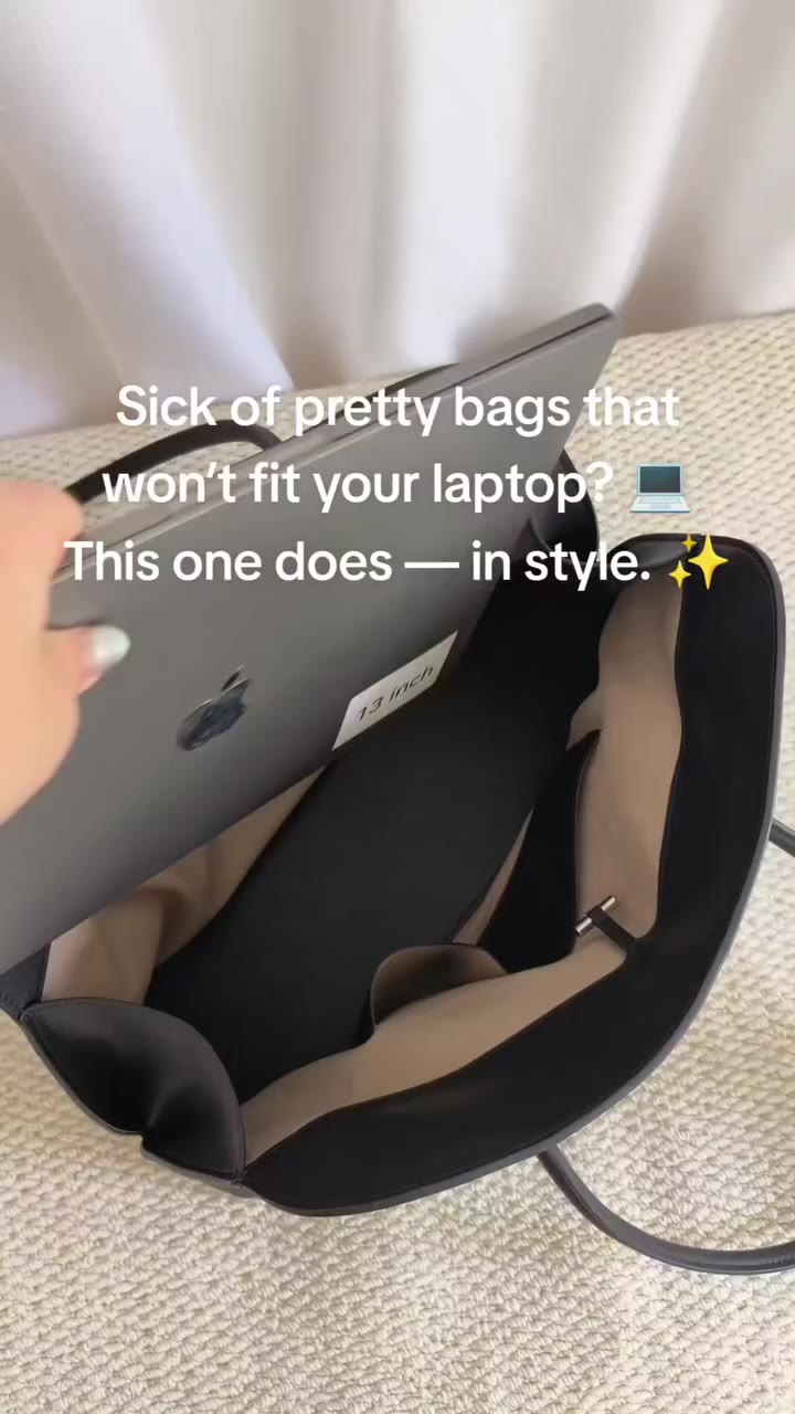 Sick of pretty bags that won’t fit your laptop? 💻 This one does — in style…