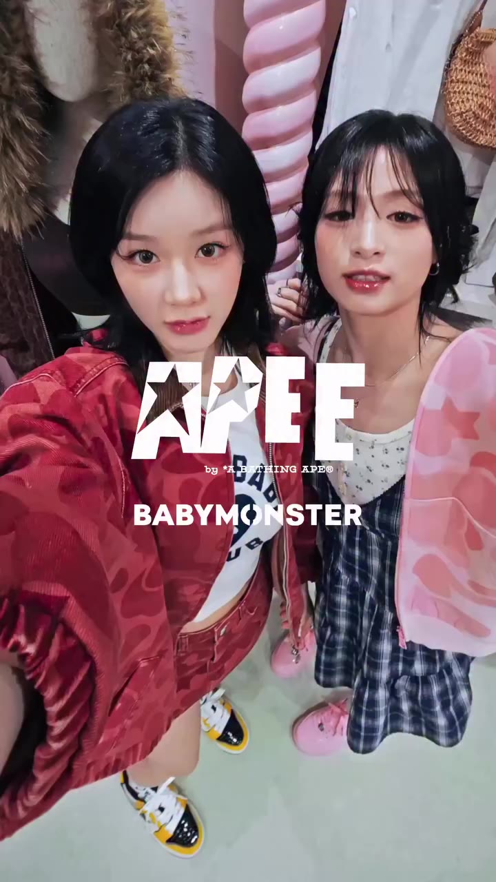 @babymonster_ygofficial shopping the latest FALL 26 Collection at the APEE…