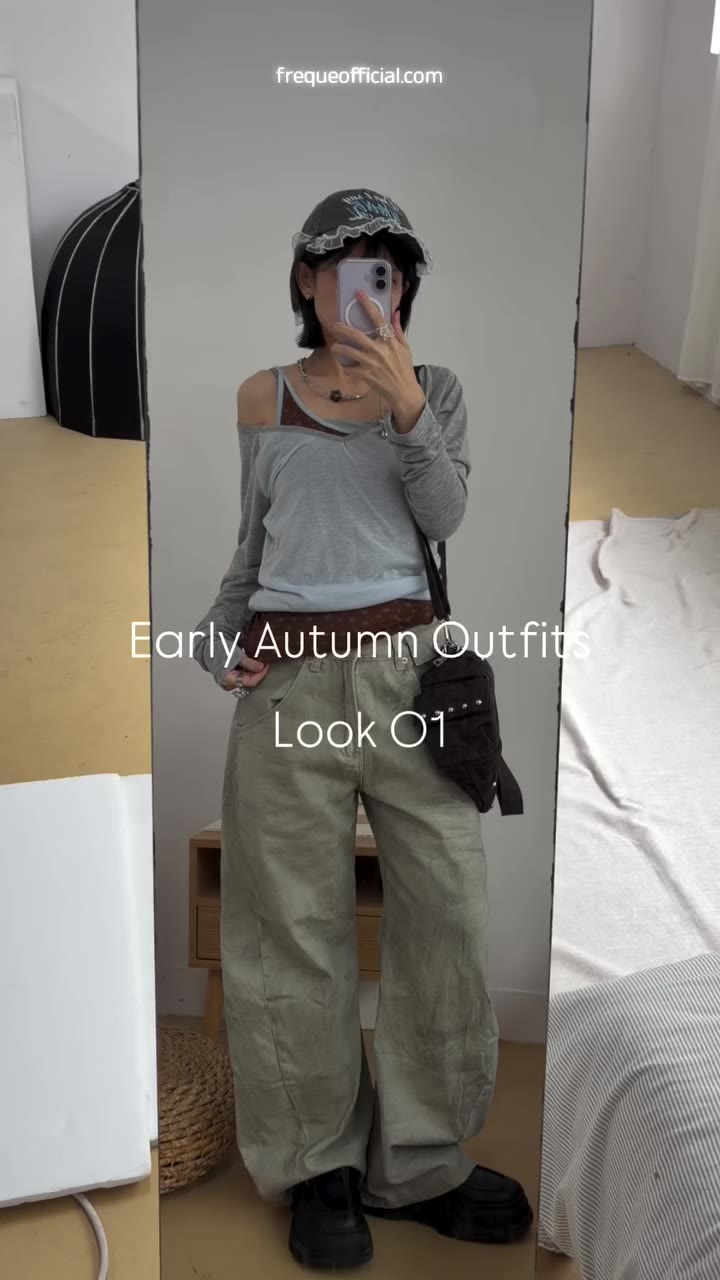 秋天10套 Outfits 鏡子試穿合輯 #Freqüe ❚ 2026 Early Autumn – Faded Bloom｜餘韻…