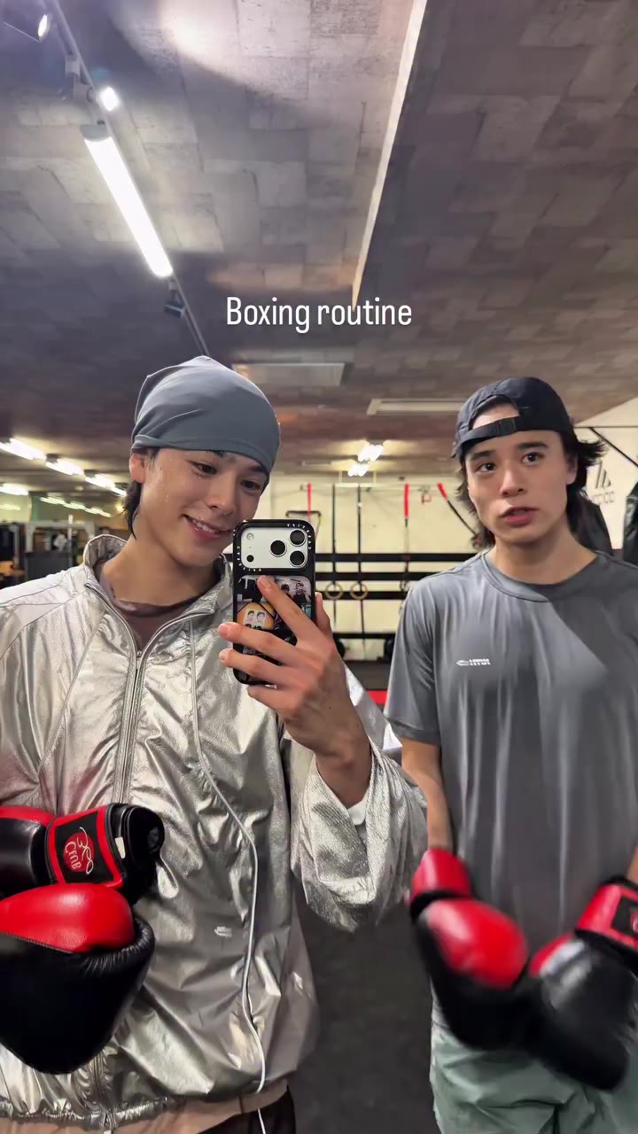 My Boxing routine🥊 _____________ Wearing @on.japan x @kith Gym @club360tokyo