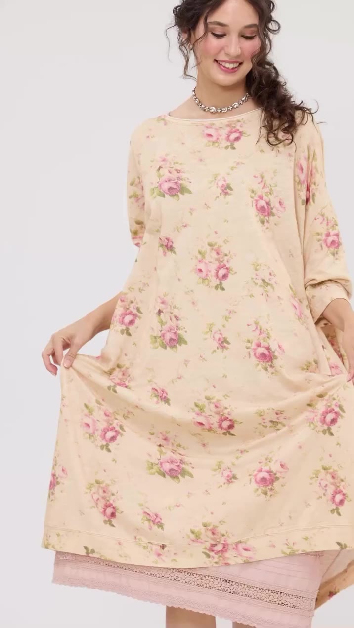Annabeth - floral cotton Jersey and the pretty Blossom cotton slip - such a…