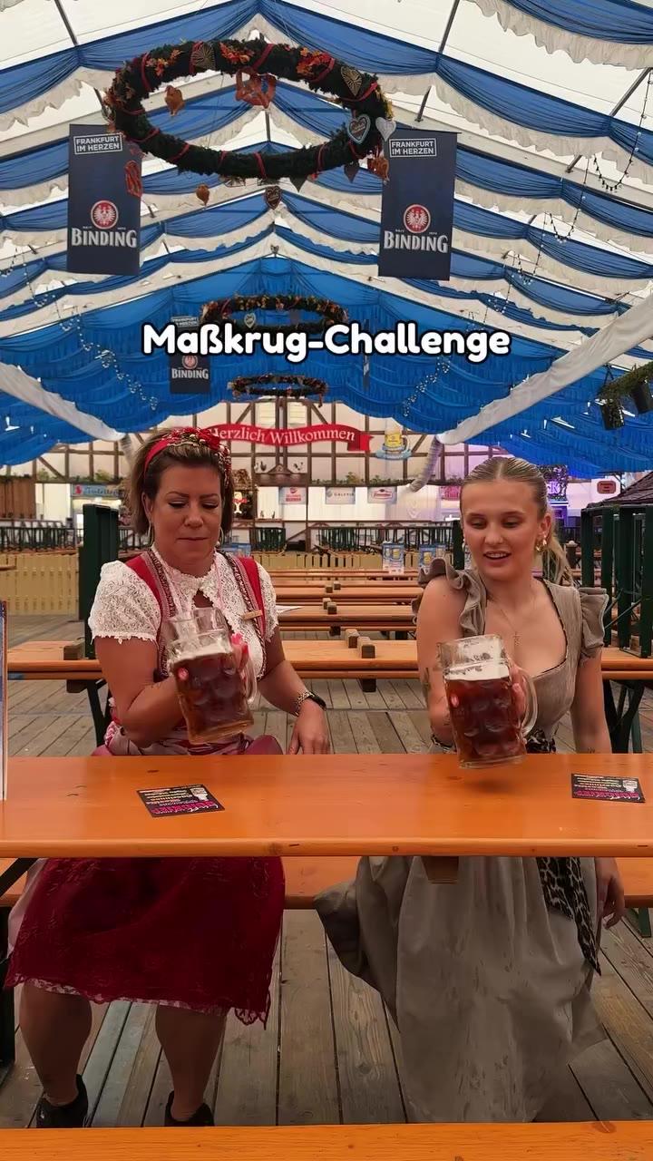 Wer kann, der kann. #oktoberfest #maßkrug #challenge #ffm #oktoberfest2026