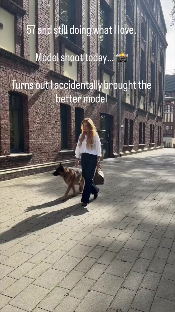 Model shoot today… 📸 Due to unexpected circumstances, my dog had to come to…