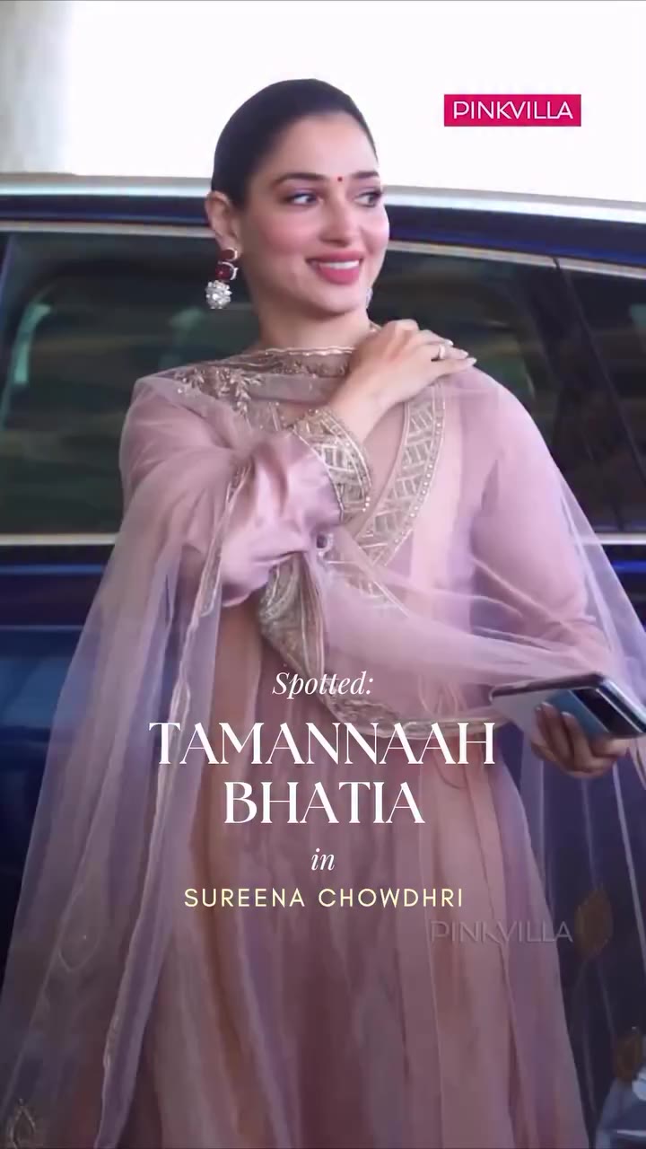 @tamannaahspeaks settles into festive ease in the Noorani Angrakha. Peach…