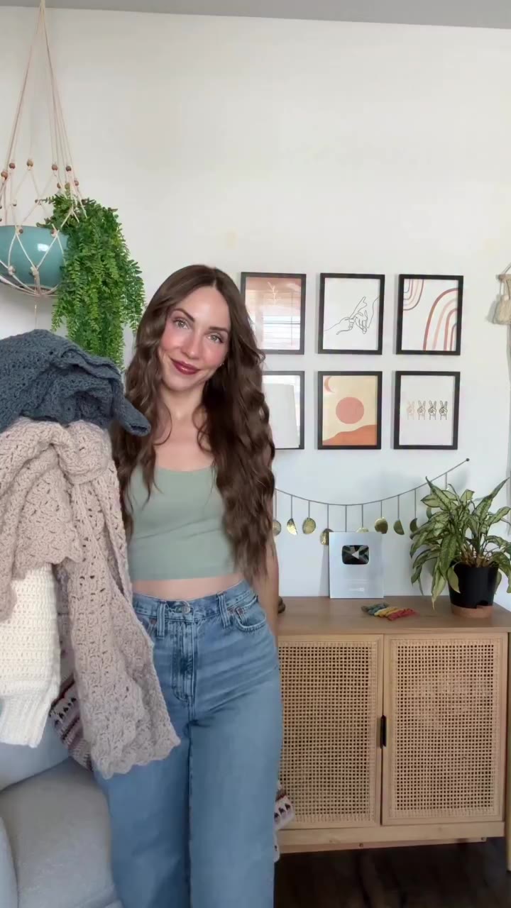 Still a cozy wearable but a bit different than your traditional style cardigan…