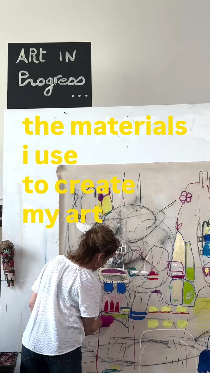 Always experimenting with different tools, materials, and colors. #abstractart…