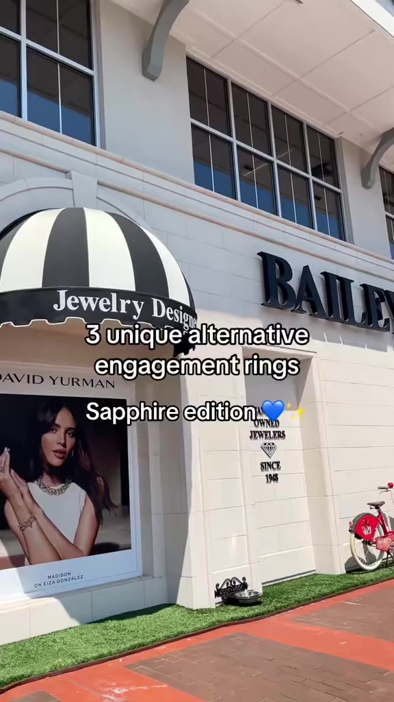 Engagement ring(s) of the week: sapphire edition! 💙⁠ ⁠ We love an alternative…