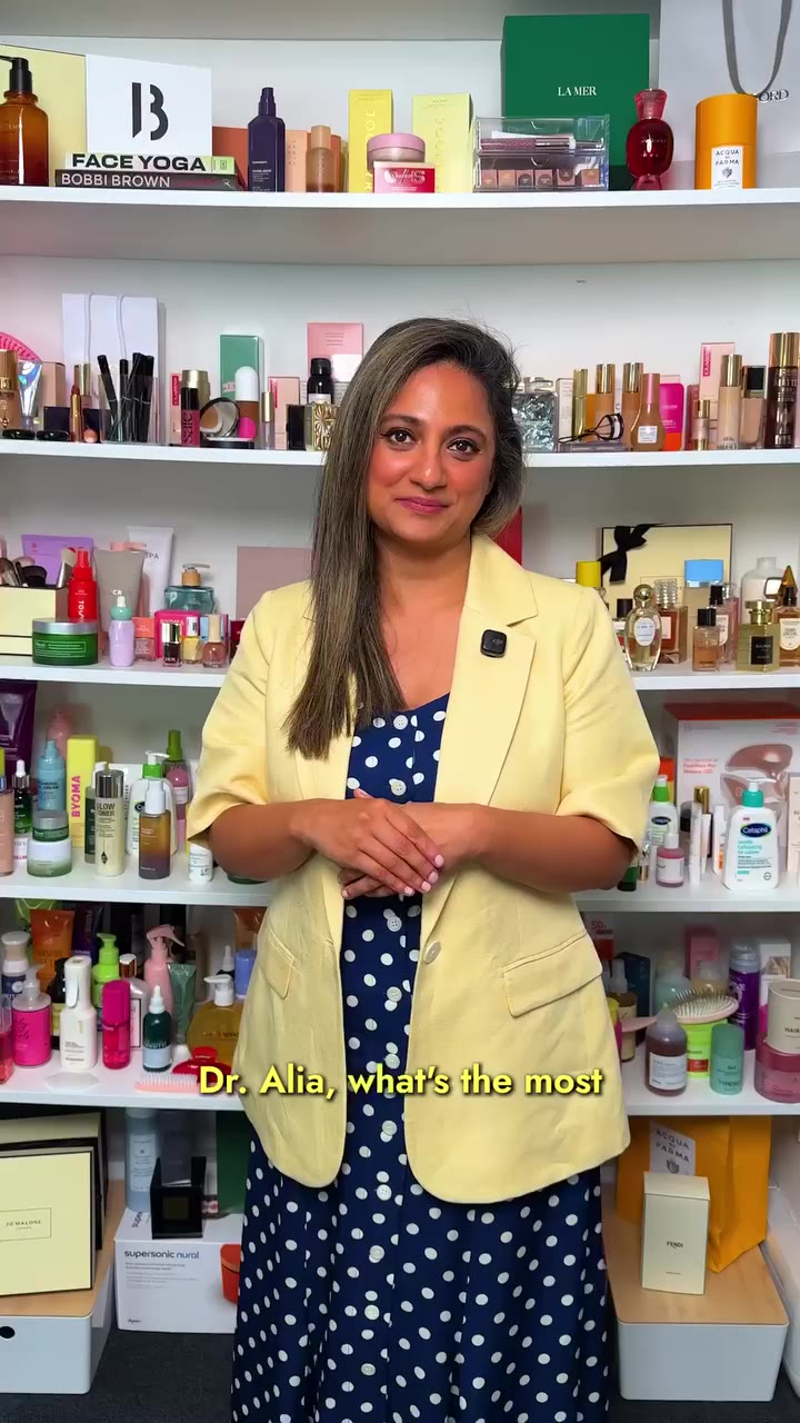 We asked Dr Alia @the_psychodermatologist to share her simple skincare routine…