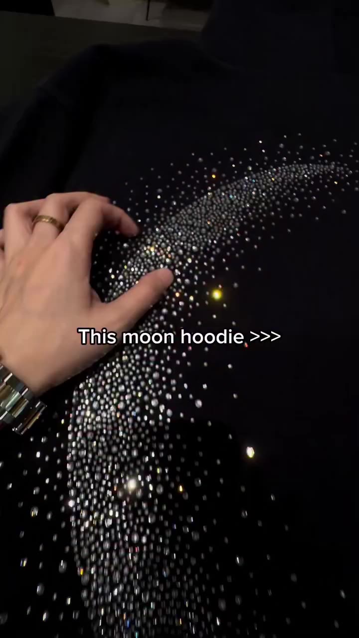 Rhinestone hoodies that turn heads?!? 🤝🤝 We gotchu! The VYBES Moon hoodie is…