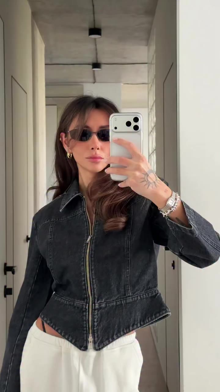 Ruffled Denim Jacket match-denim.com