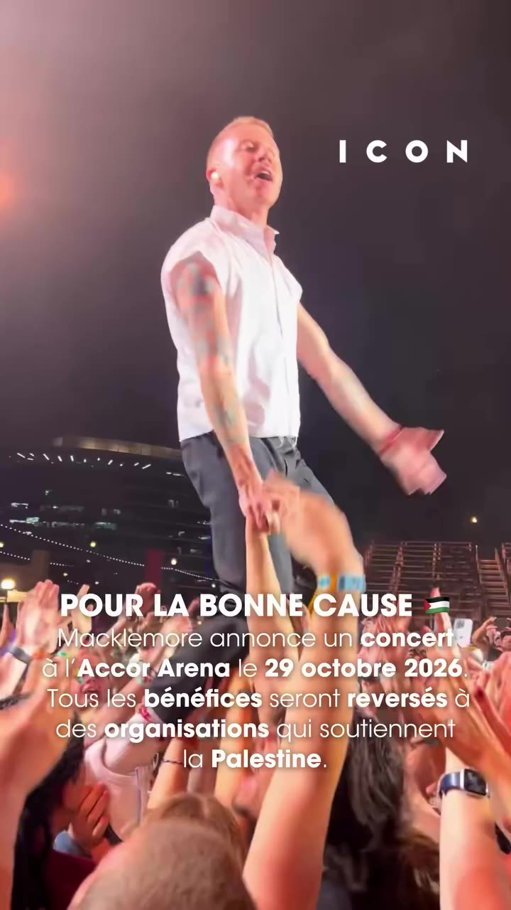 @macklemore annonce une date de concert à l’Accor Arena le 29 octobre 2026…