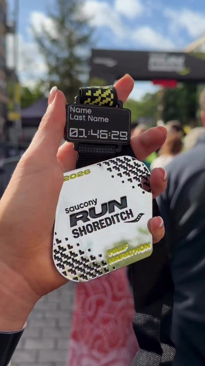 Make your medal even more personal 🏅 Engrave your name and official finish…