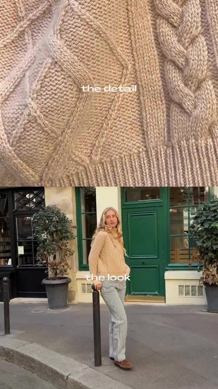 The detail of our Mila Sweater makes the look. Pure 100% Italian 4-ply…