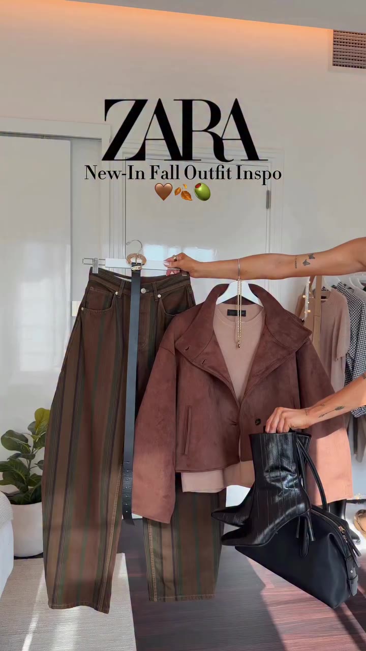 ZARA NEW-IN OUTFIT INSPO FOR FALL🤎🍂🫒 comment “SHOP” and I’ll send you a DM…
